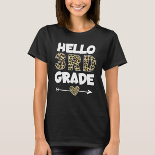 Camiseta Olá Professor(a) da Terceira Série Estampa de Leop