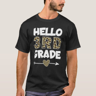 Camiseta Olá Professor(a) da Terceira Série Estampa de Leop