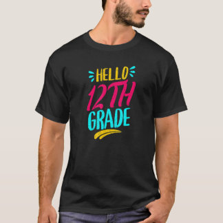 Camiseta Olá Professor(a) do 12º Ano Primeiro Dia de Aula V