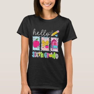 Camiseta Olá Professor(a) do Sexto Ano Volta às Aulas Coque