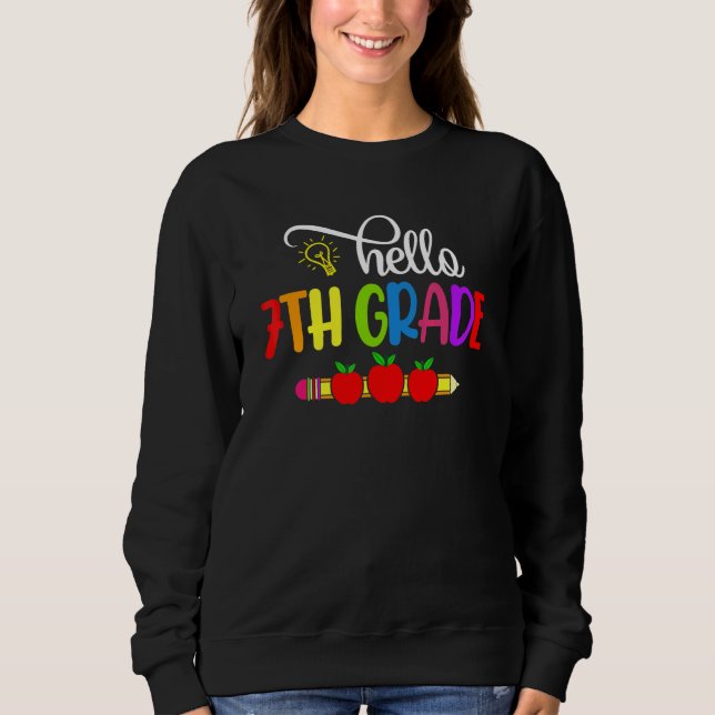 Camiseta Olá Professor da 7ª Série Aluno Bem-vindo de Volta (Frente)