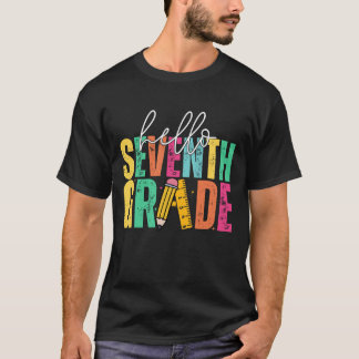 Camiseta Olá Professor da Sétima Série Aluno da 7ª Série de