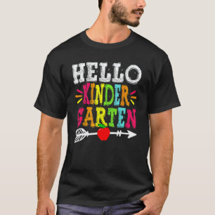 Camiseta Olá Professor de Jardim de Infância Volta às Aula
