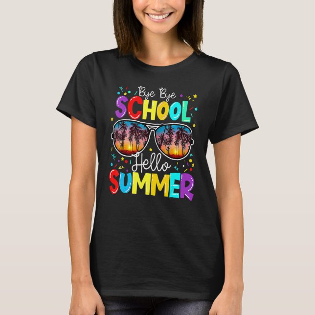 Camiseta Olá, Professor de Verão Feliz Dia Passado (Frente)