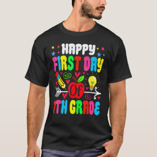 Camiseta Olá Professor do 7º Ano Aluno Feliz Primeiro Dia D