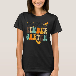 Camiseta Olá Professora de Jardim de Infância Crianças de V