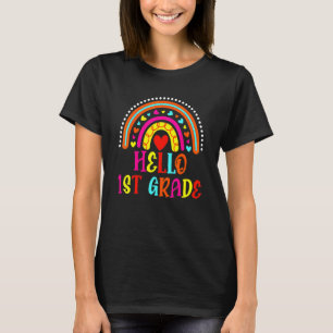 Camiseta Olá, Professora Do Boho Rainbow Grau De 1rua, Cria