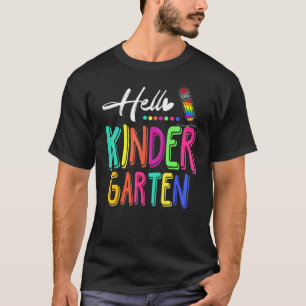 Camiseta Olá Professora Do Kindergarten Team Kinder De Volt