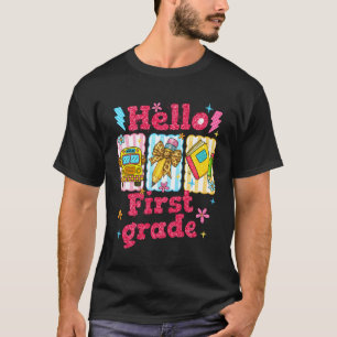 Camiseta Olá Professora do Primeiro Ano Aluna Coquete Volta
