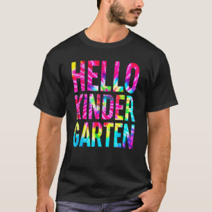 Camiseta Olá, Professora Kindergraten Estudante Tie Dye De