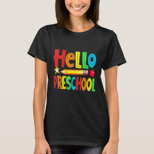 Camiseta Olá Professora Pré-Escolar Aluno Volta às Aulas