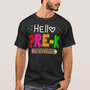 Camiseta Olá, Professores Prek, Crianças de Volta à Escola,