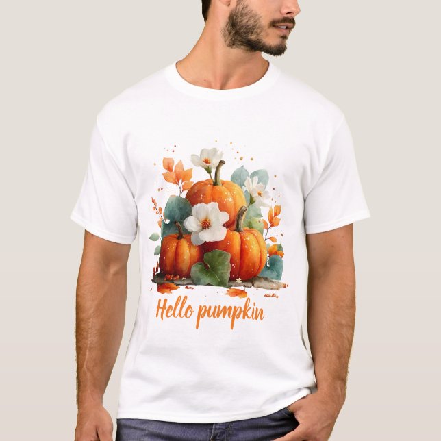 Camiseta Olá Pumpkin Autumn Design (Frente)