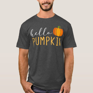 Camiseta Olá Pumpkin Cute Pumpkin Fall Autumn Season Holi