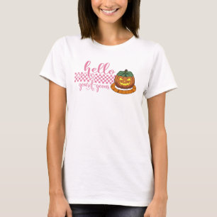 Camiseta Olá Pumpkin Dia de as Bruxas engraçado gourd