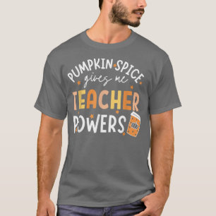 Camiseta Olá, Queda de Autumn Pumpkin Spice Professora Po