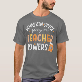 Camiseta Olá, Queda de Autumn Pumpkin Spice Professora Po