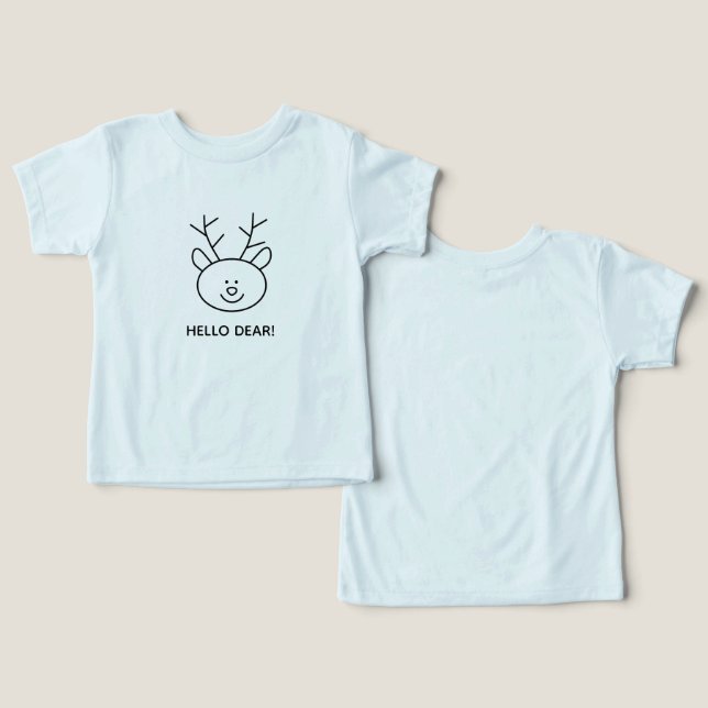 Camiseta Olá, Querida Reindeer Bonita (Design Frente e Verso)