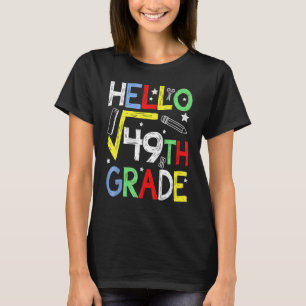 Camiseta Olá Raiz Quadrada 49 7 De Volta À Matemática Escol