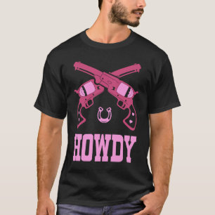 Camiseta Olá Revolver Cowgirl Selvagem Ocidental Garota Sul