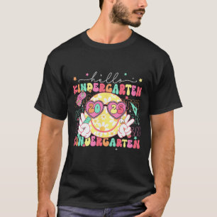 Camiseta Olá Rosto Sorridente Jardim de Infância Volta às A