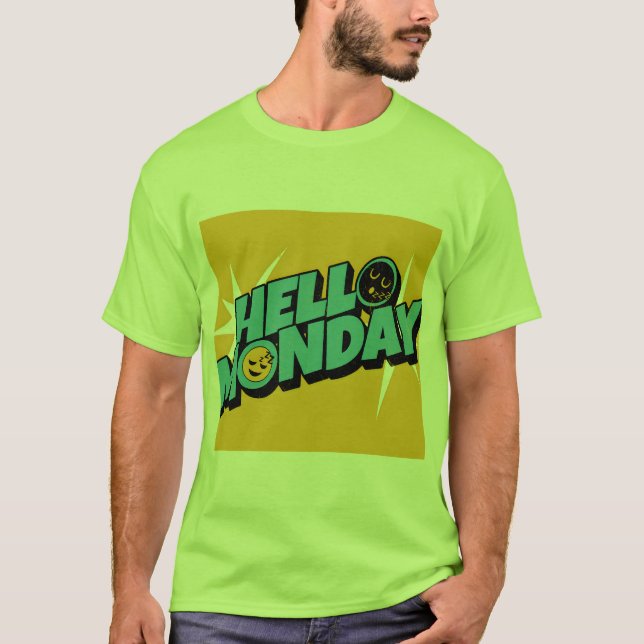 Camiseta Olá segunda-feira (Frente)