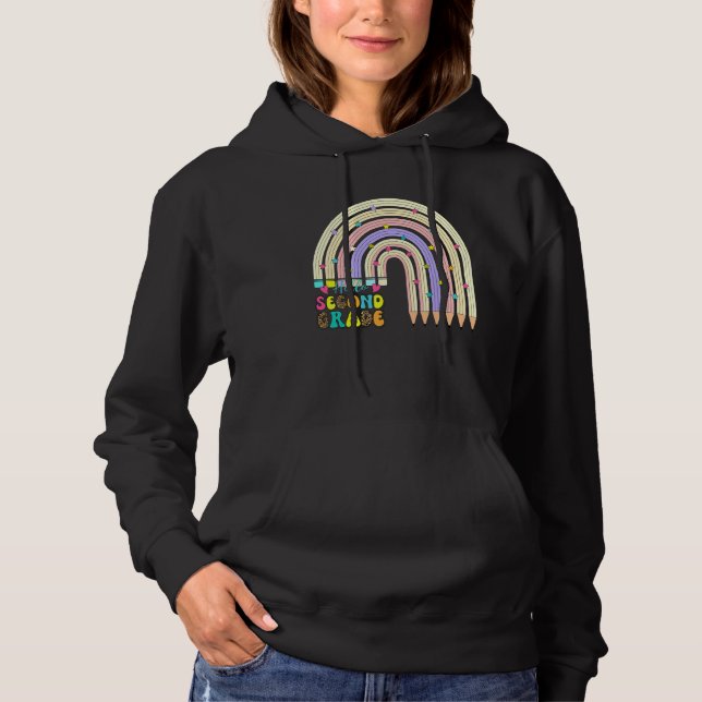 Camiseta Olá Segundo Ano Lápis Arco-Íris Volta às Aulas (Frente)