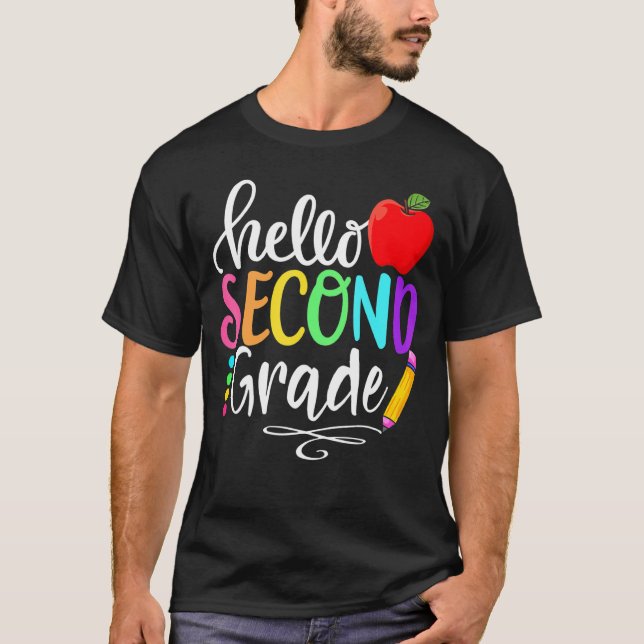 Camiseta Olá segundo De Volta Para A Equipe Da Escola De Se (Frente)