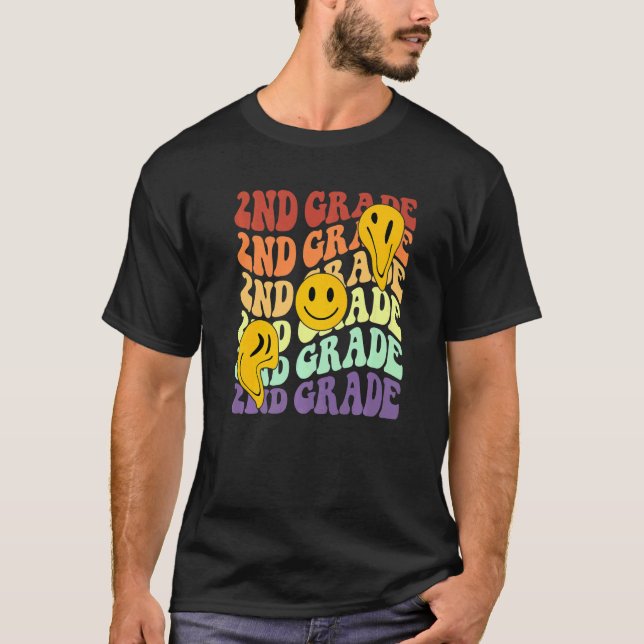 Camiseta Olá, segundo do segundo ano, professor de volta à  (Frente)
