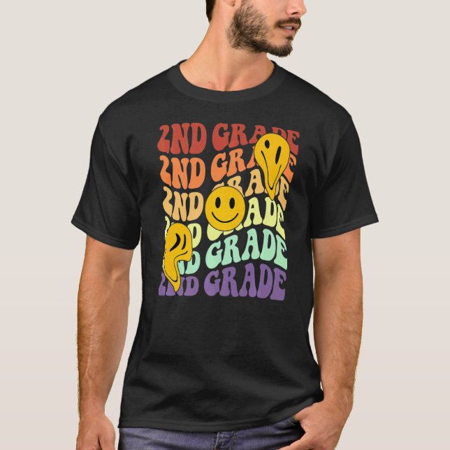 Camiseta Olá, segundo do segundo ano, professor de volta à  (Frente)