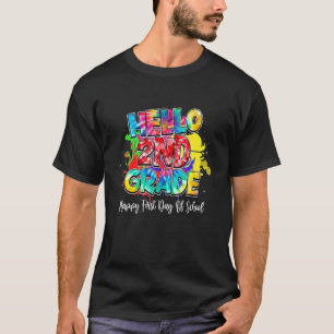 Camiseta Olá segundo School Happy First Day School T