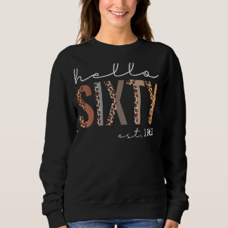 Camiseta Olá Sessenta EST 1962 Nascer Leopard em 1962 60th 