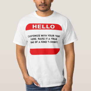 Camiseta Olá! - seu texto feito sob encomenda aqui
