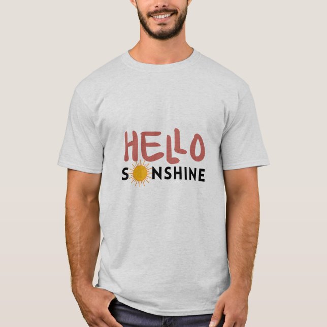 Camiseta Olá, Sonshine, Sun Rays, Verões de Verão (Frente)