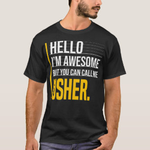Camiseta Olá, sou incrível, mas me chame de Usher Yellow En