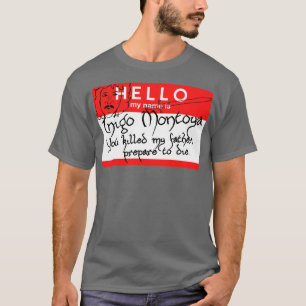 Camiseta Olá Sou Nome de etiqueta Inigo Montoya