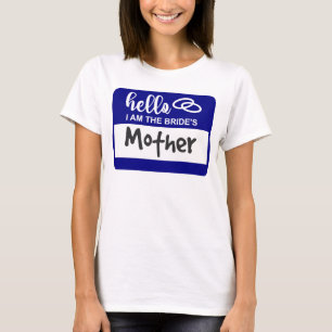 Camiseta Olá, sou o Crachá do nome do casamento da noiva