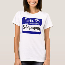 Camiseta Olá, sou o Crachá do nome do casamento Stepman da 