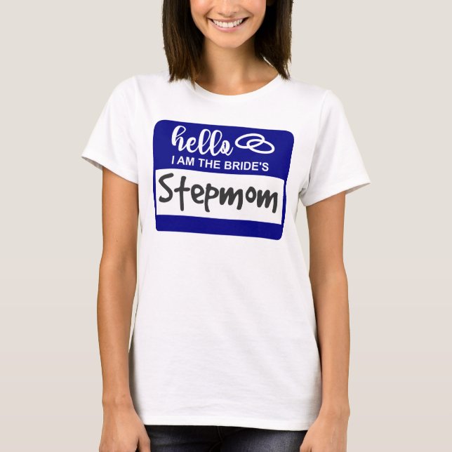 Camiseta Olá, sou o Crachá do nome do casamento Stepman da  (Frente)