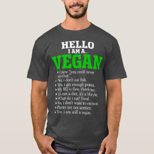 Camiseta Olá, sou um Vegan Engraçado, Sagrado Sagrado, Sagr
