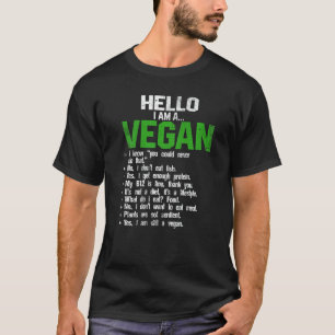 Camiseta Olá, sou um vegetariano vegetariano.