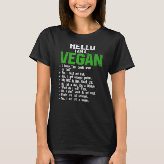 Camiseta Olá, sou um vegetariano vegetariano.