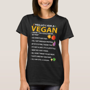 Camiseta Olá, Sou Vegan Vegetal Alimentado