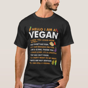 Camiseta Olá, Sou Vegan Vegetal Alimentado