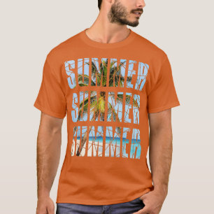 Camiseta Olá Summer Coconut Palm Tree Retro Beach Tropica