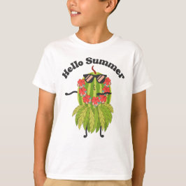 Camiseta Olá Summer Funny Watermelle Fruta Com Sunglasse