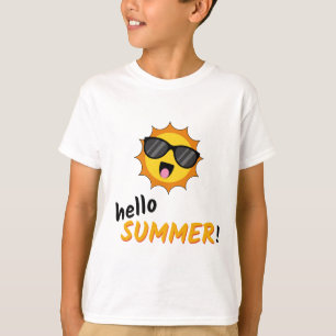 Camiseta Olá Summer Sun com óculos de sol