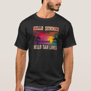 Camiseta Olá Summer Tan Lines Retro Vacinação