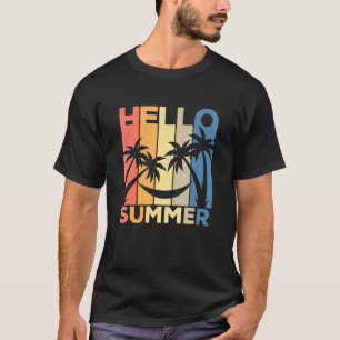 Camiseta Olá Summer Vintage Sunset Vacage Hammock Palm