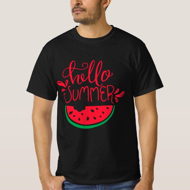Camiseta Olá Summer Watermelon Slice Design (Frente)